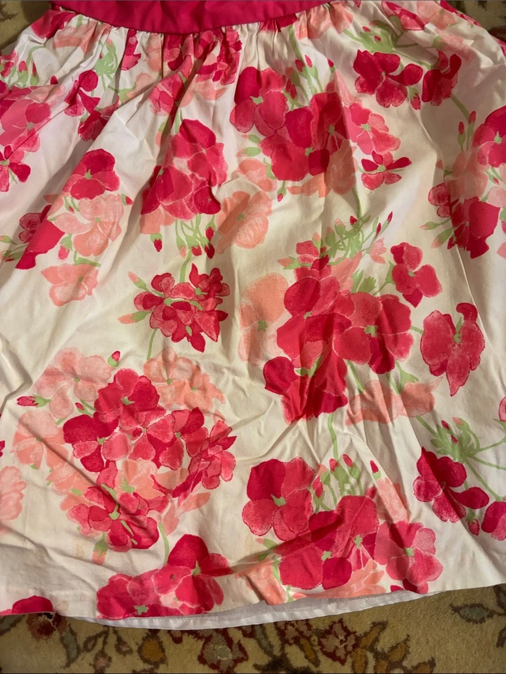 Gymboree Floral Pink & White Party Dress